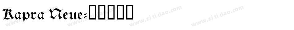 Kapra Neue字体转换